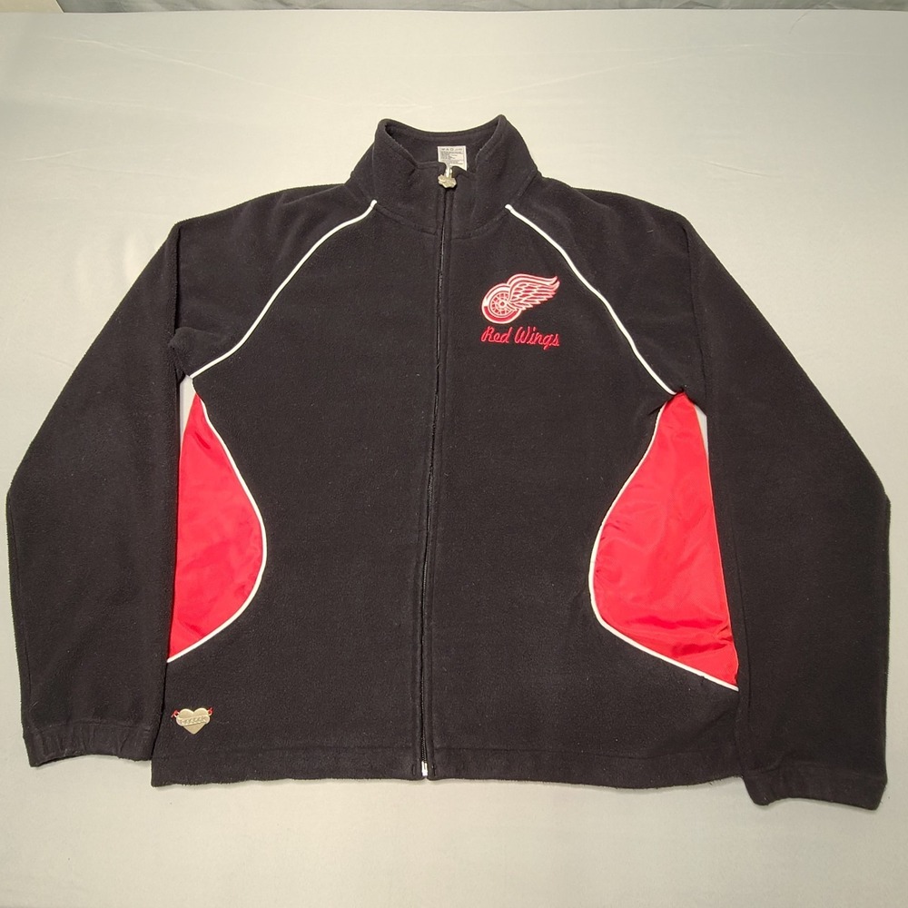 Detroit Red Wings Womens Jacket Large Full Zip NHL‎ Reebok Lightweight